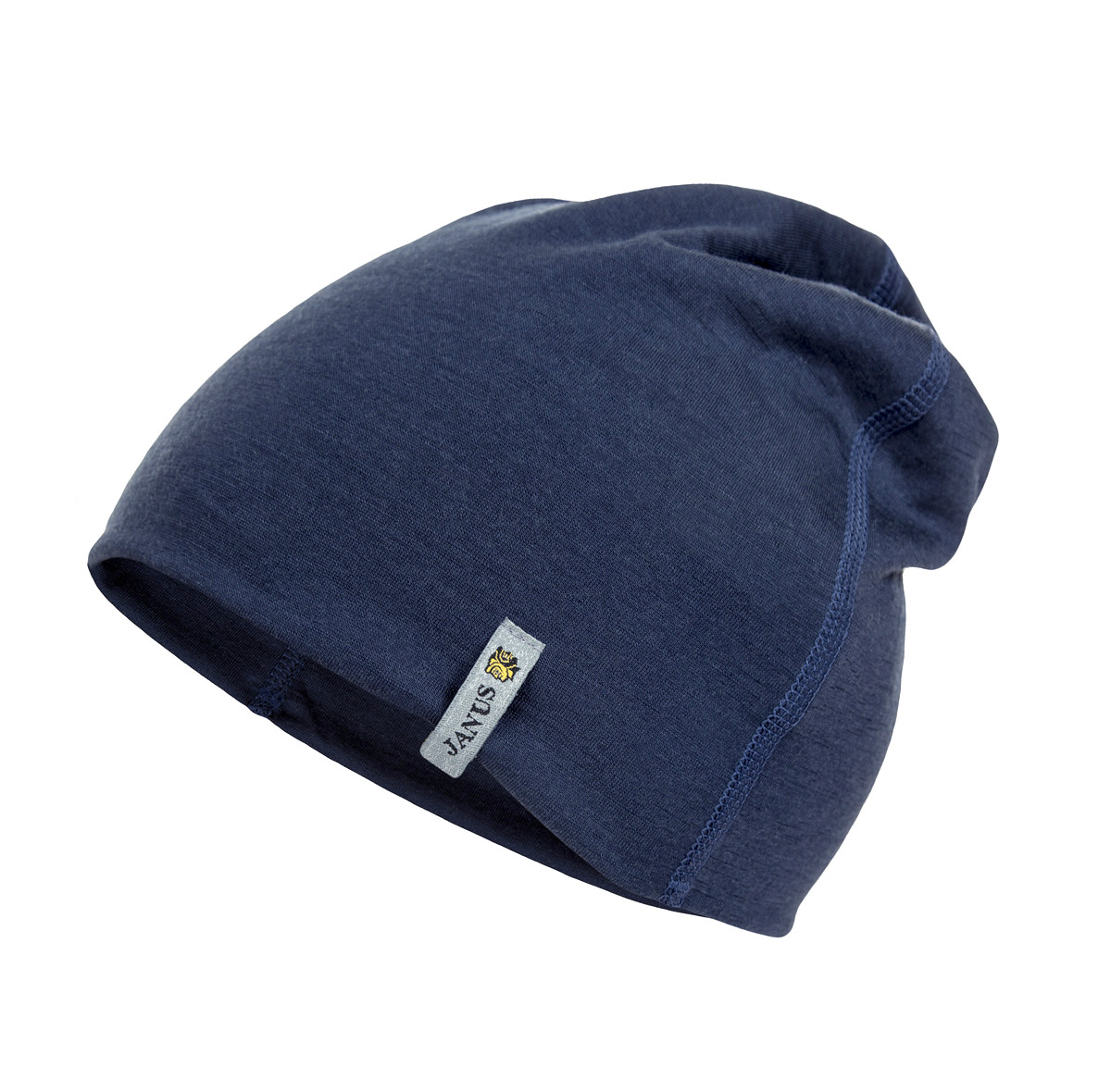 61012 Janus LightWool Beanie mörkblå 100% merinoull Janus LightWool Beanie mörkblå 100% merinoull