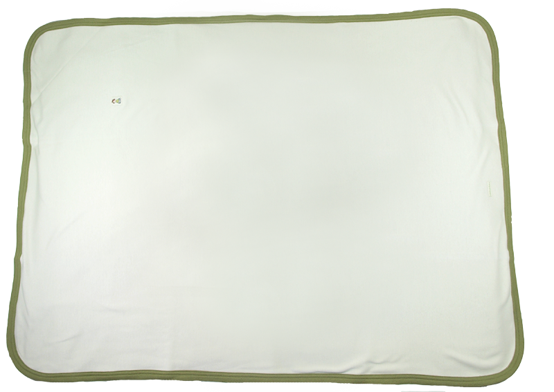 Minimundus babyfilt 100% ekologisk bomull ekologiskt färgad grön natur