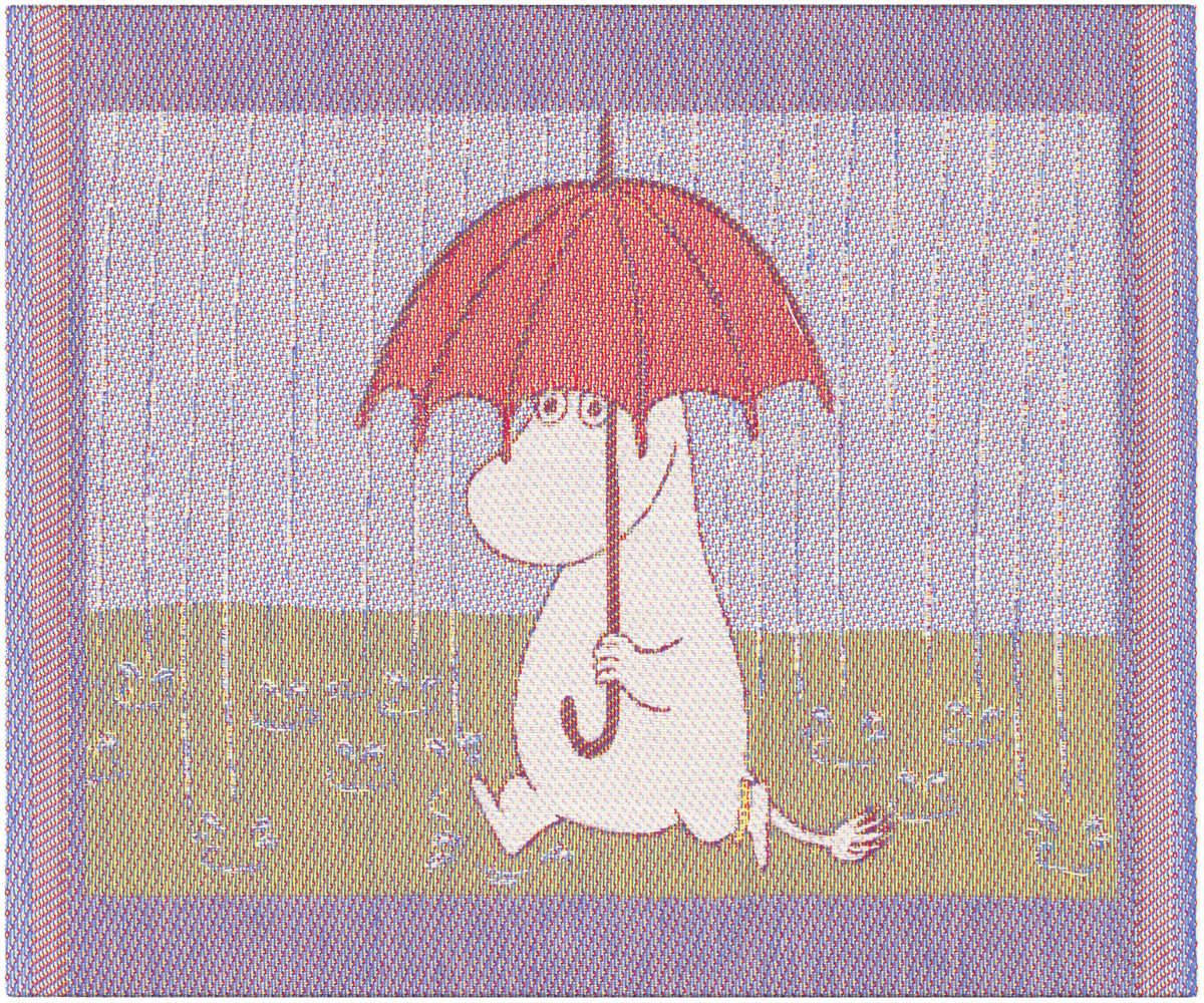 70059 Linneväveriet Ekelund diskduk Moomin Rain Linneväveriet Ekelund diskduk ekologisk bomull/bambu Moomin Rain