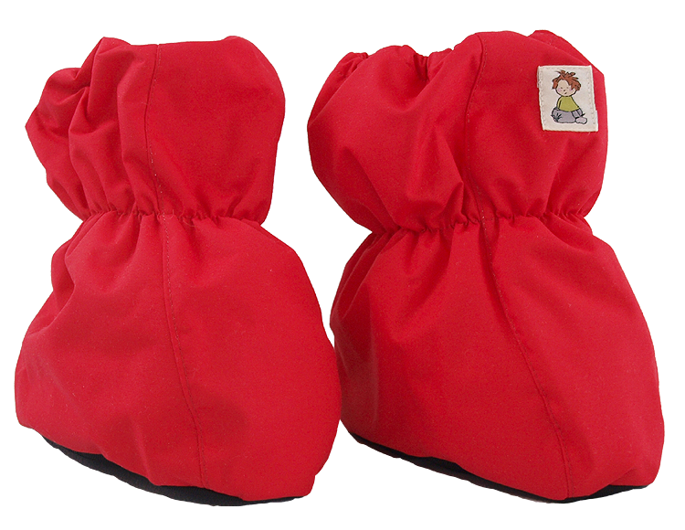 47020 Minimundus babytossor med foder av ullfleece röda Minimundus babytossor med foder av ullfleece röda