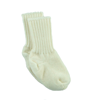 Minimundus babystrumpa av merinoull ullvit