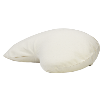 Ekologisk amningskudde, amningspuff fylld med boveteskal naturvit
