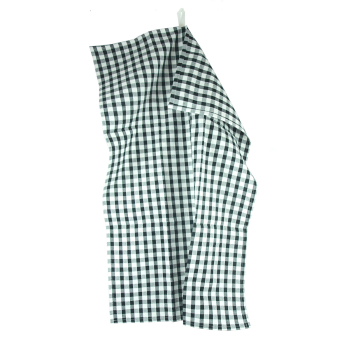 Diskhandduk kökshandduk 100% ekologisk bomull svart/vit rutig