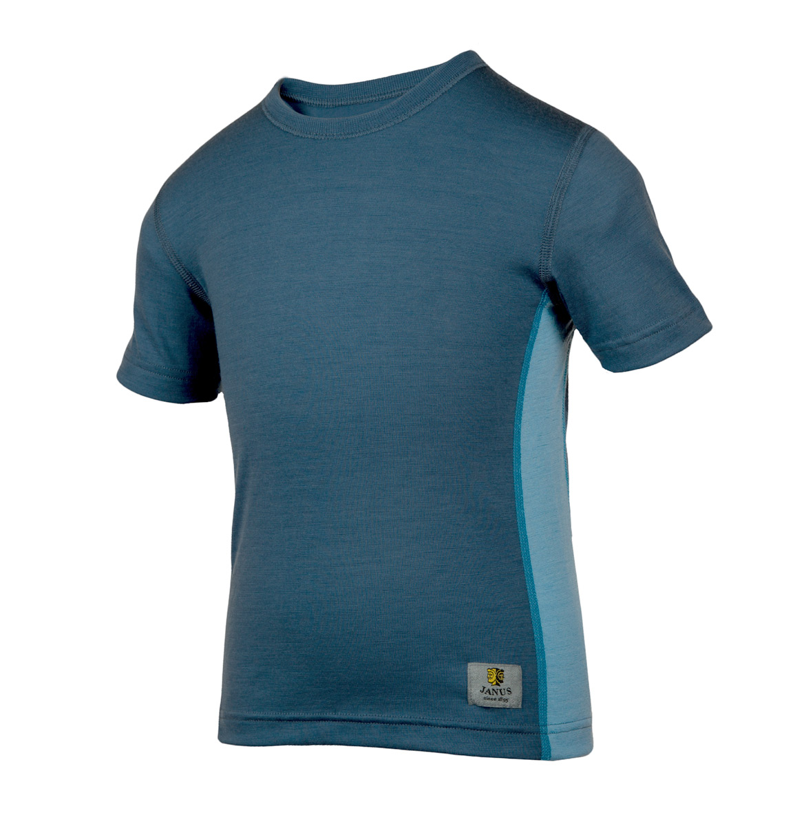 45048 LightWool t-shirt 100% merinoull blå Janus lightWool t-shirt 100% merinoull blå