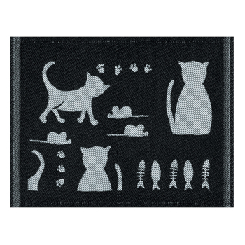 diskduk Kattliv ekologisk bomull/bambu Linneväveriet Ekelund