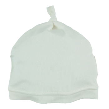 BB-luva babymössa 100% haspelsilke naturvit