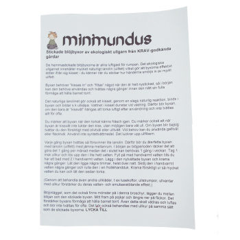 Minimundus stickbeskrivning för blöjbyxor