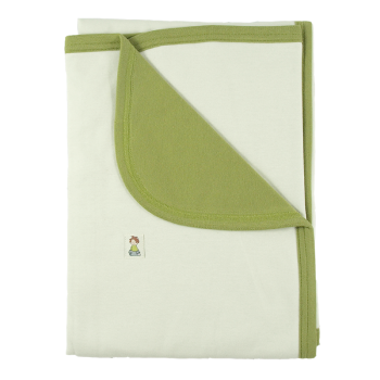 Minimundus babyfilt 100% ekologisk bomull ekologiskt färgad grön natur