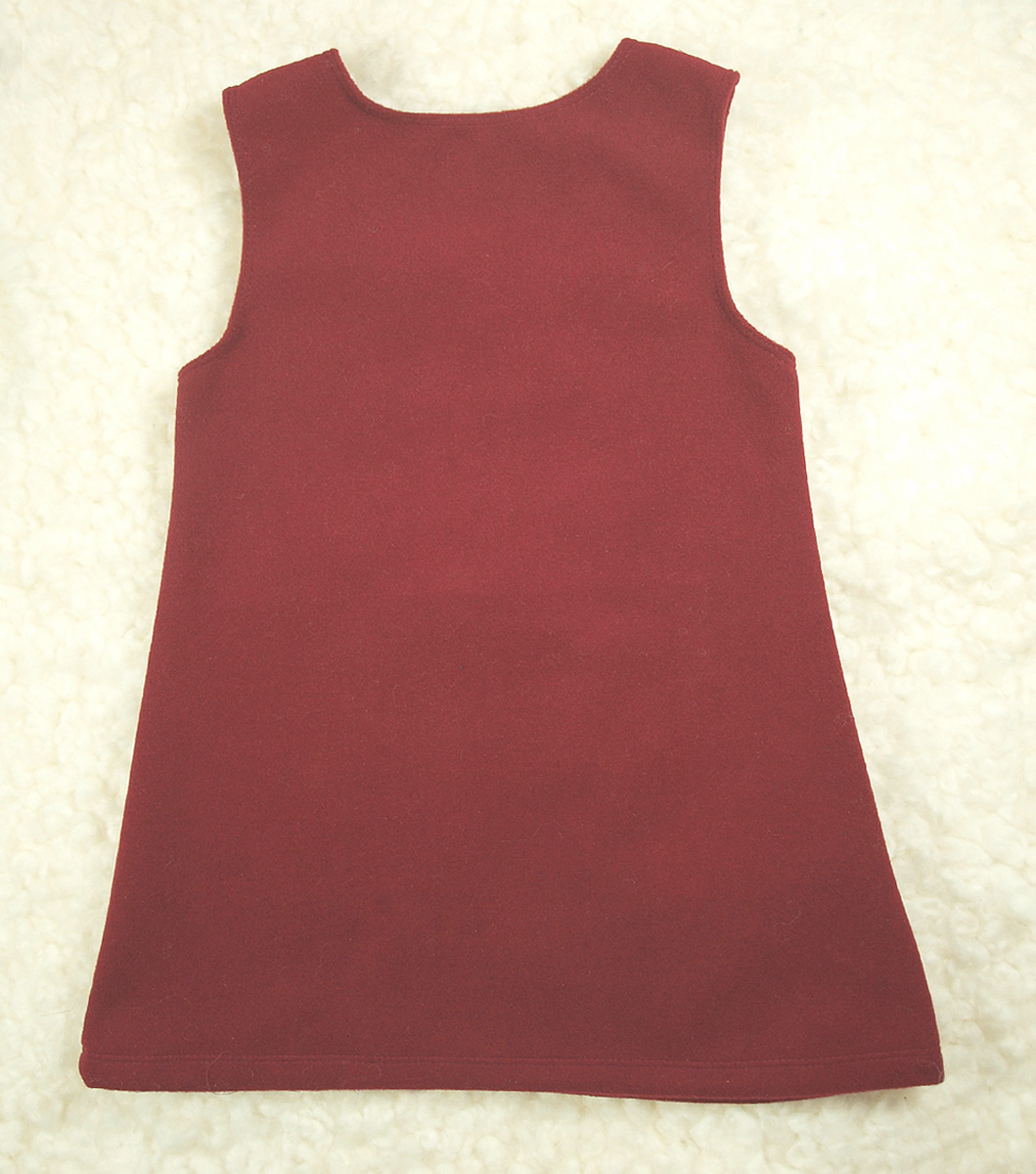 Minimundus julklänning av 100% ullfleece röd