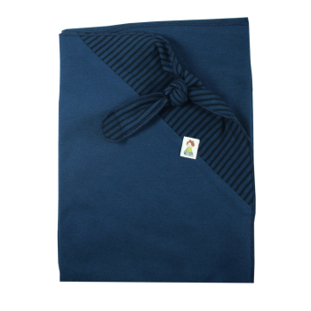 Minimundus ekologisk babyfilt med snuttehörn marinblå