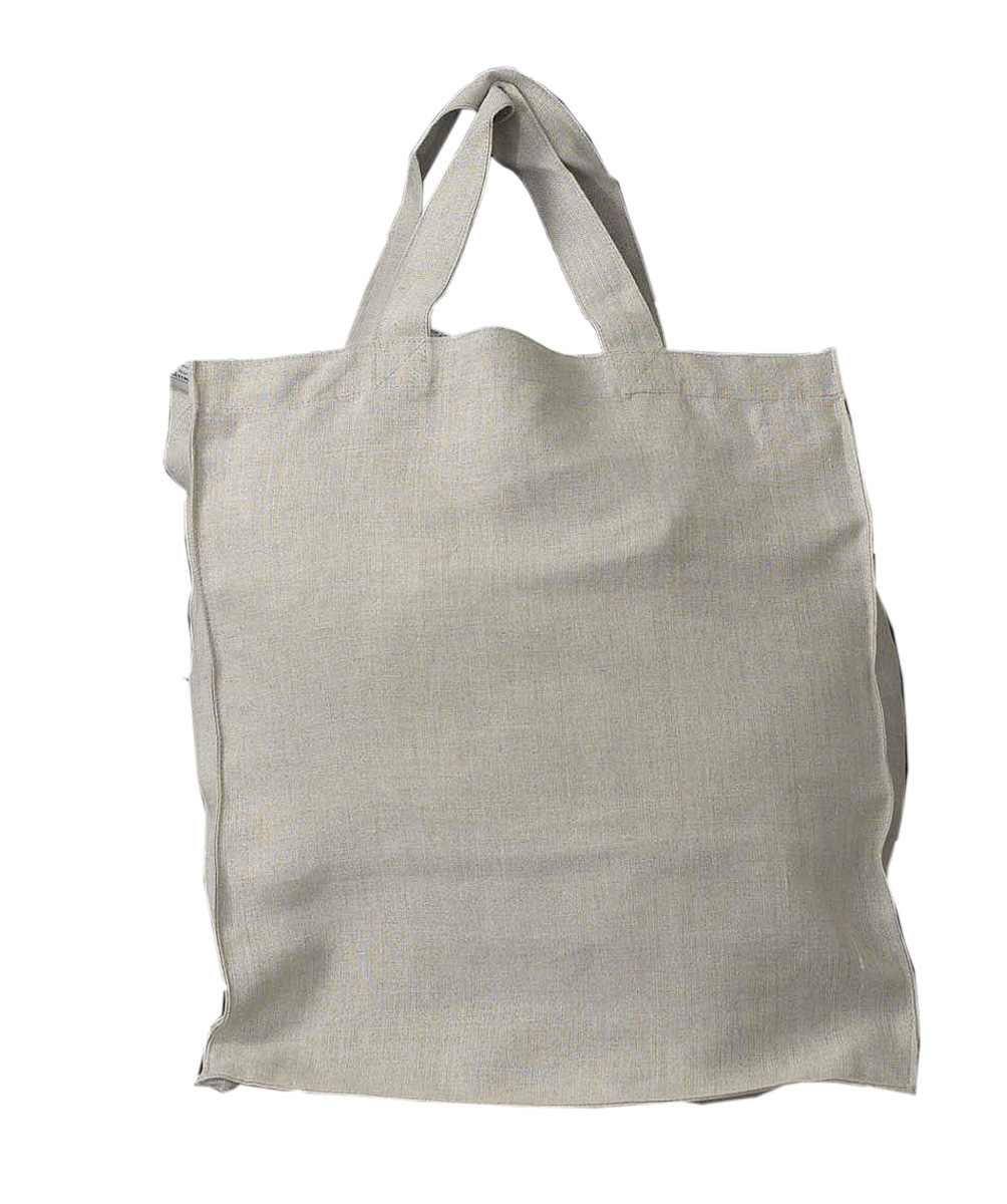 74002 Totebag kasse väska av 100% grovt lin oblekt Totebag kasse väska av 100% grovt lin oblekt