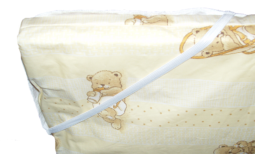 Bäddskydd hörnresår spjälsäng PUL 60x120 cm