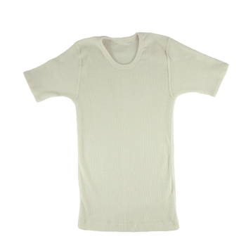 Solius undertröja kort ärm 100% ekologisk merinoull demeter ullvit