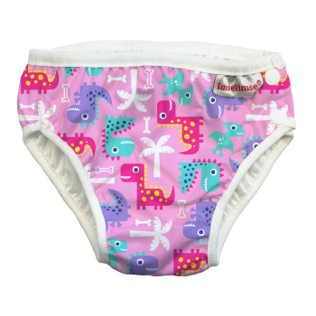 Badblöja Babysimbyxor Pink Dino