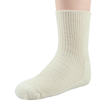 Solius ullstrumpor barn 100% ekologisk merinoull demeter ullvit