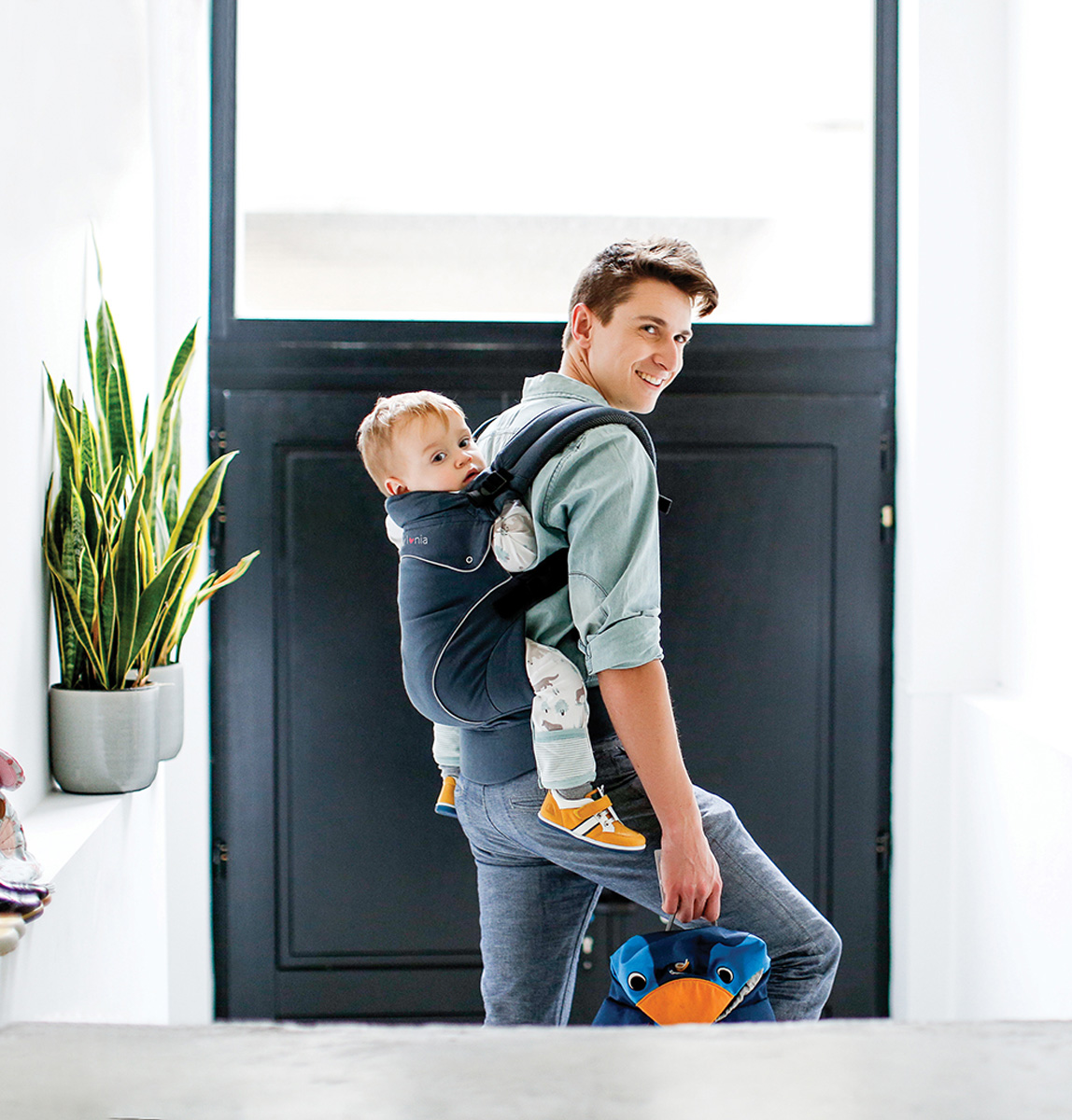 Ekologisk bärsele Flexia mörkgrå Babyloni