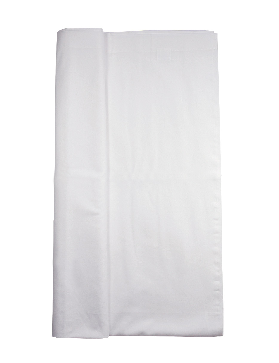 Underlakan till seniorsäng 100% ekologisk bomull vit 150x260 cm