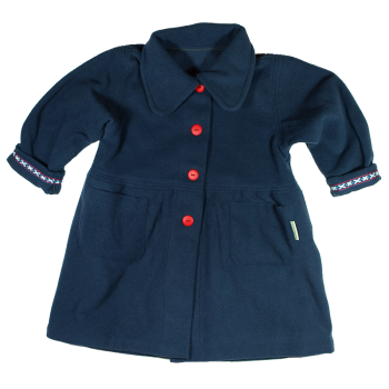 Minimundus kappa av 100% ullfleece merinoull grå