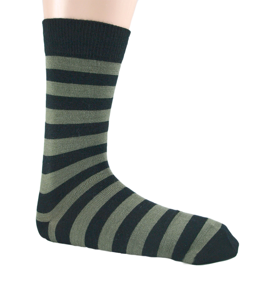 Minimundus tunna ullstrumpor dam och herr merinoull svart/olivgrön