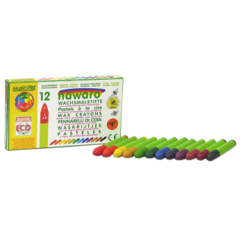 Ekologiska och giftfria bivaxkritor 12 färger ÖkoNorm