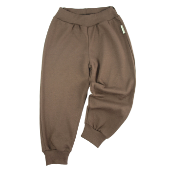 Tim&Teja joggingbyxor 100% ekologisk bomull ekologiskt färgad brun