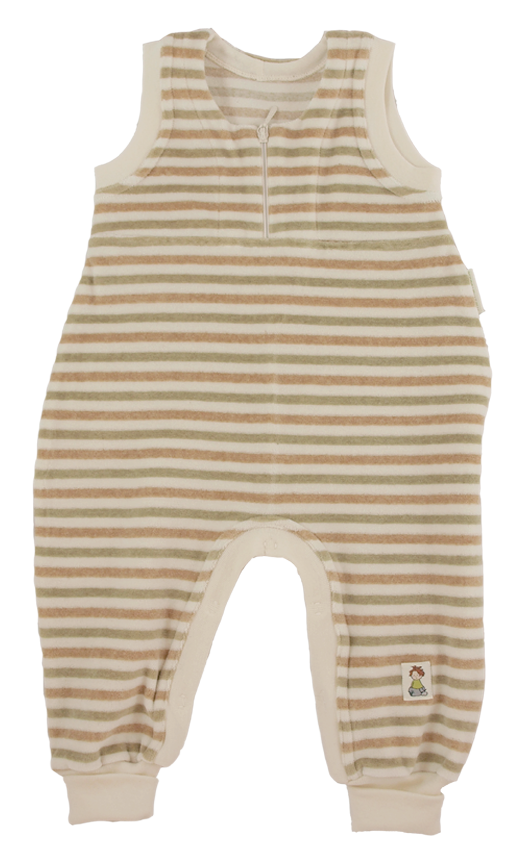 Minimundus hängselbyxor velour 100% ekologisk Coloure by Nature bomull grön brun natu