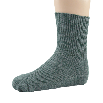 Solius ullstrumpor barn 100% ekologisk merinoull demeter grå