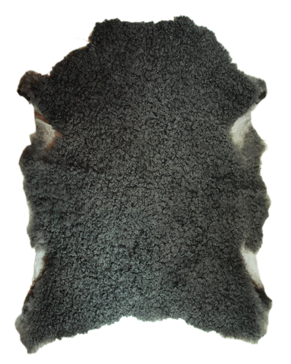 Svensk lammskinnsfäll gotlandsfår pälsfår grå