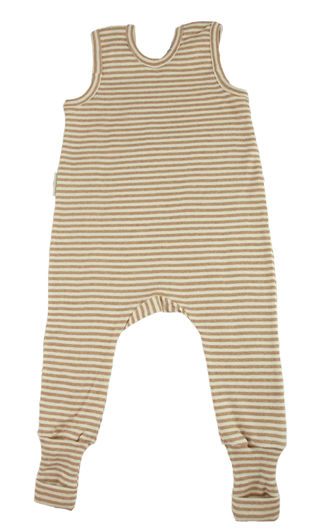 Minimundus Hängselbyxa Coloured by Nature färgväxande ekobomull brun/natur