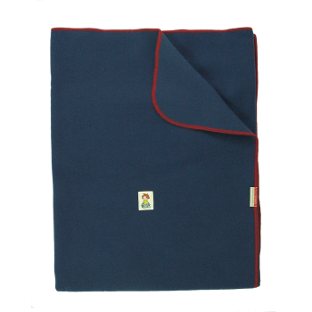 Minimundus filt av ullfleece spjälsäng 100% merinoull gråblå