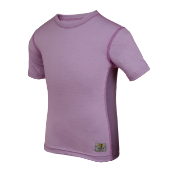 Janus LightWool barn t-shirt 100% merinoull lila