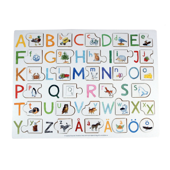 Bokstavspussel Ellens ABC av hårdpressad papp Hjelms