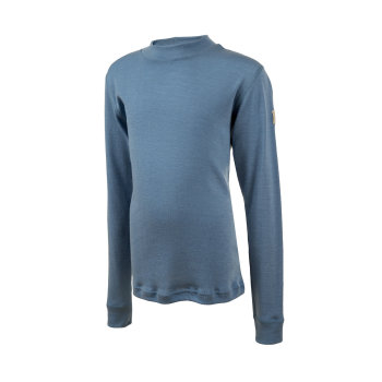 Janus DesignWool junior underställ tröja 100% merinoull blå