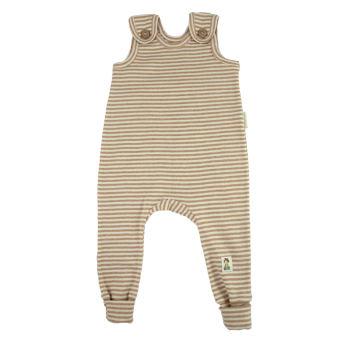 Minimundus Hängselbyxa Coloured by Nature färgväxande ekobomull brun/natur