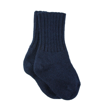 Minimundus babystrumpor av merinoull marinblå
