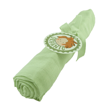 Minimundus muslinfilt 100% ekologisk bomull 120x120 cm lindblomsgrön