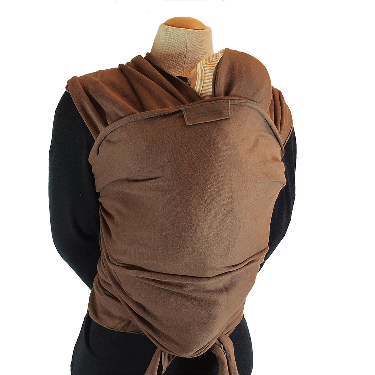 Minimundus bärsjal 100% ekologisk bomull ekologiskt färgad brun