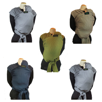 Minimundus bärsjal 100% ekologisk bomull, ekologiskt färgad randig 5,5