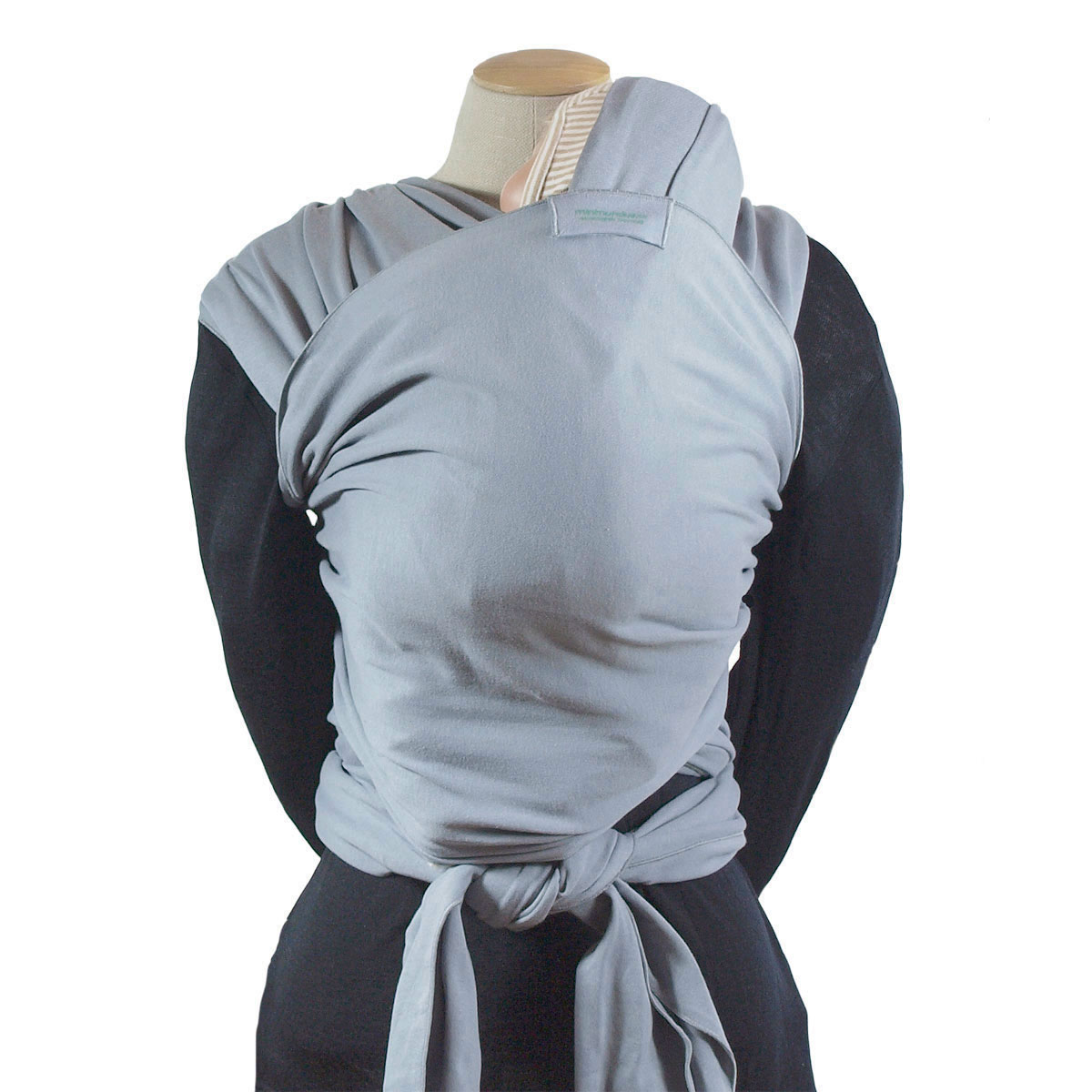 Minimundus bärsjal 100% ekologisk bomull ekologiskt färgad grå