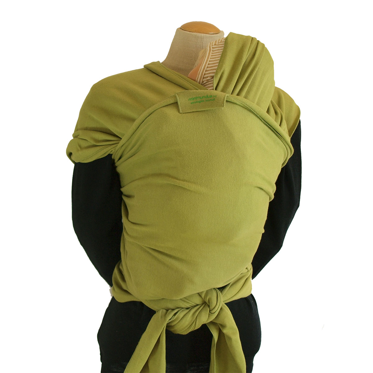 Minimundus bärsjal 100% ekologisk bomull ekologiskt färgad grön