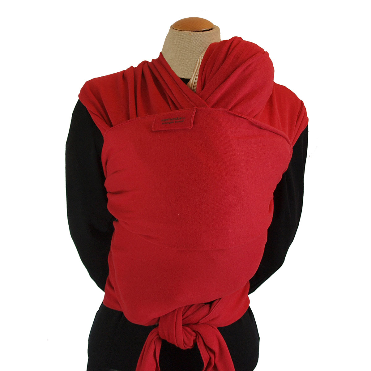 Minimundus bärsjal 100% ekologisk bomull ekologiskt färgad röd