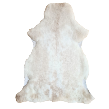 Lammskinn till barnvagn vit/ljusbrun melerad