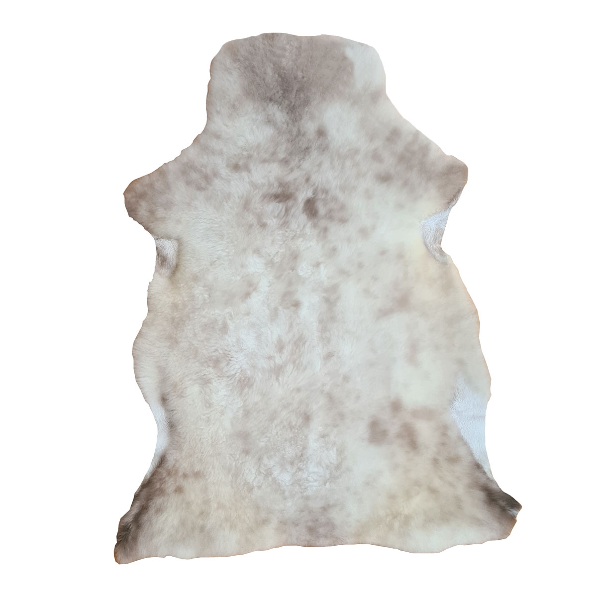 Lammskinn till barnvagn vit/ljusbrun melerad