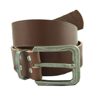Minimundus bälte livrem av vegetabiliskt garvat läder brunt