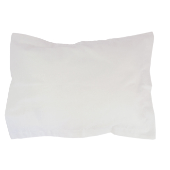 Örngott av ekologisk bomullspercale till vagn/vagga, vitt