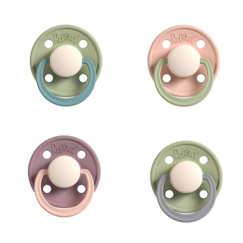 Rebael napp av naturgummi med sköld av medicinskt godkänd polypropen 2 storlekar flera färger