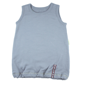 Minimundus klänning tunika ullfrotté 100% merinoull grå