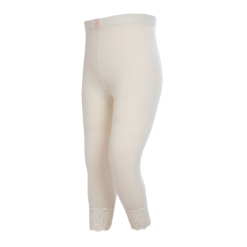 Ull med spets långkalsonger barn ullvit, Janus