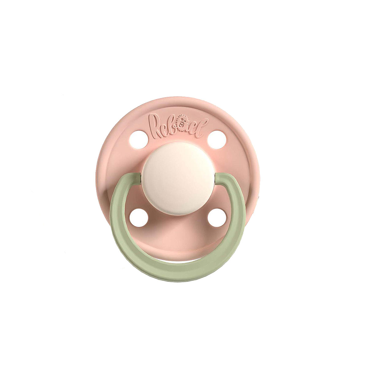 Rebael napp av naturgummi med sköld av medicinskt godkänd polypropen Tornado Dolphin 1 st rosa/grön 2 storlekar