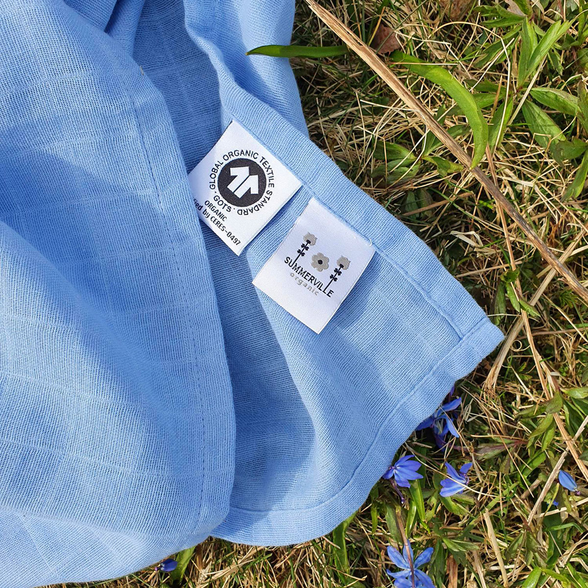 ekologisk muslinfilt blå 70x70 Summerville